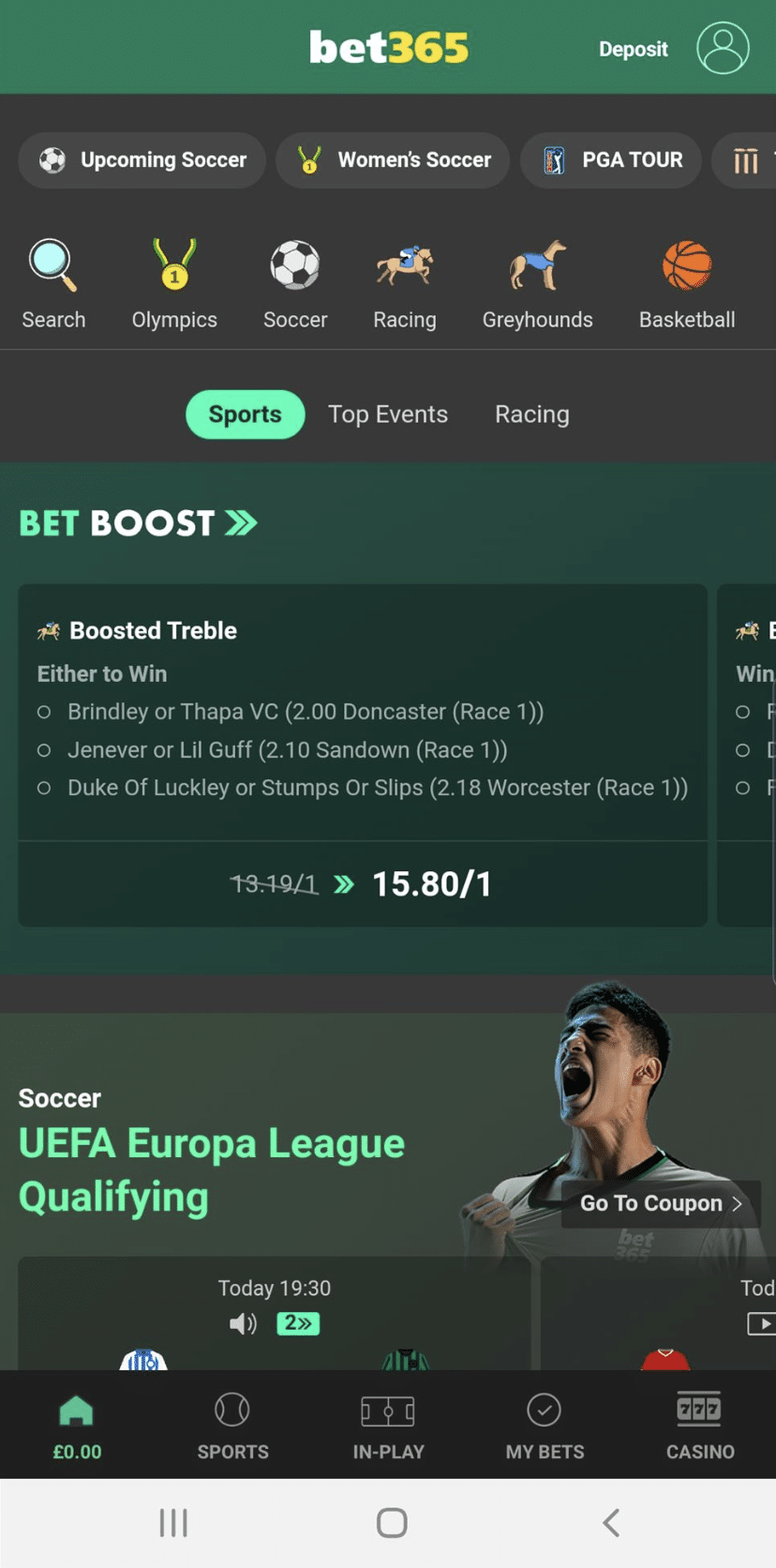 Bet365 sports markets