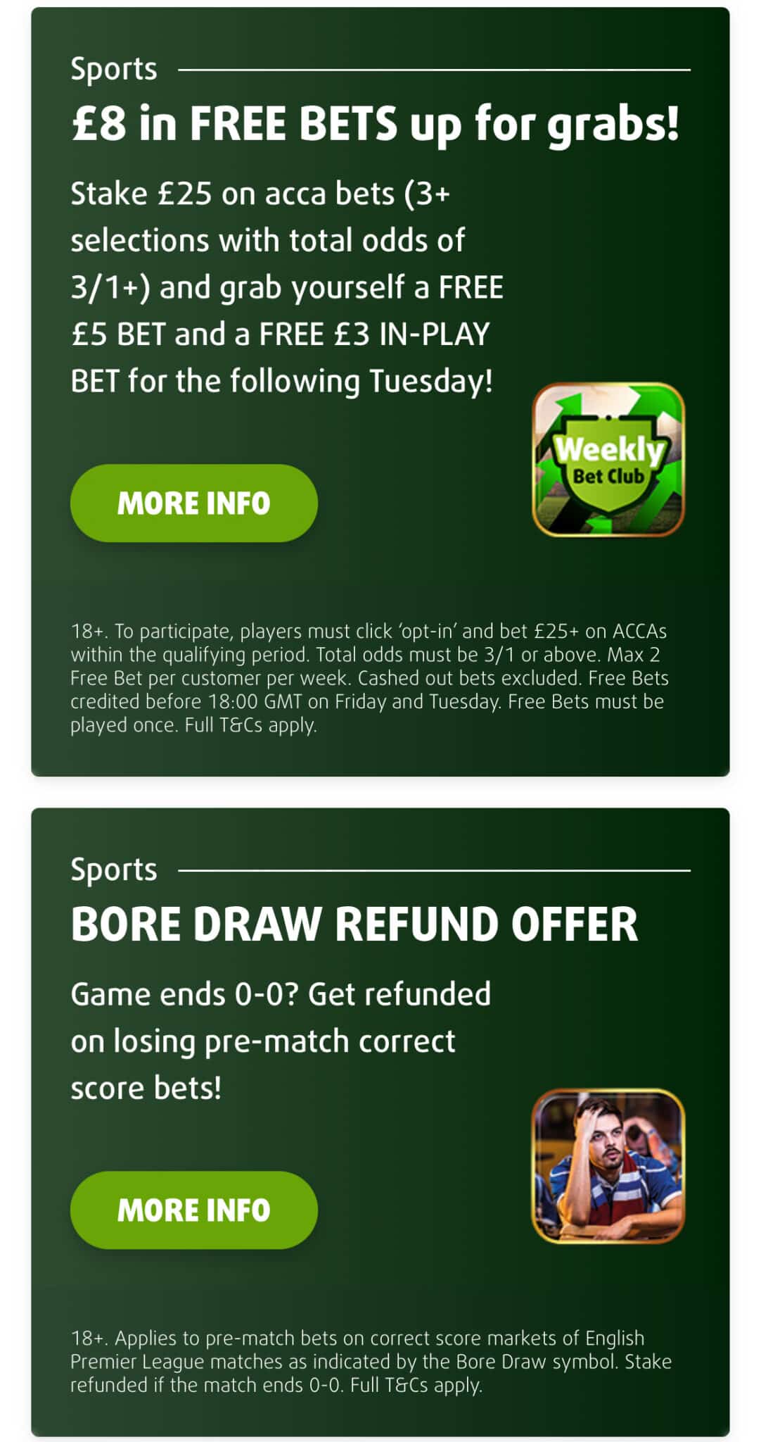Current sports betting promotions at Lottoland