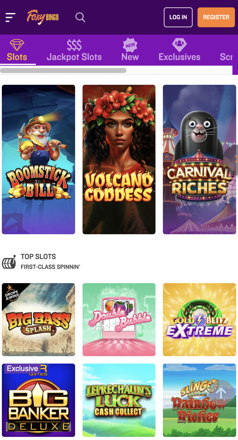 Foxy bingo slot games