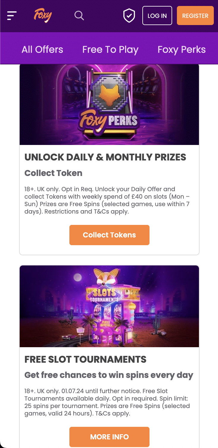 Foxy games promotions