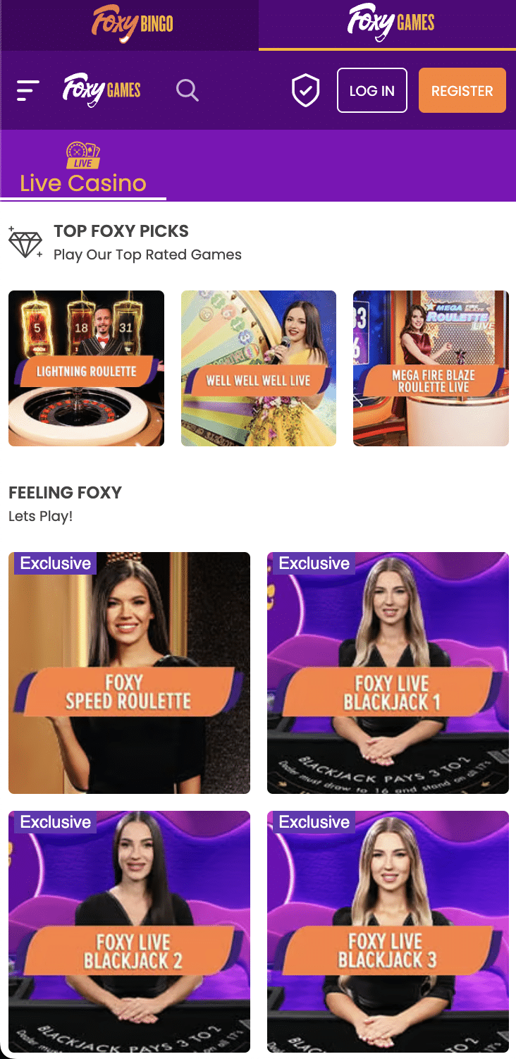 Foxy Games live casino