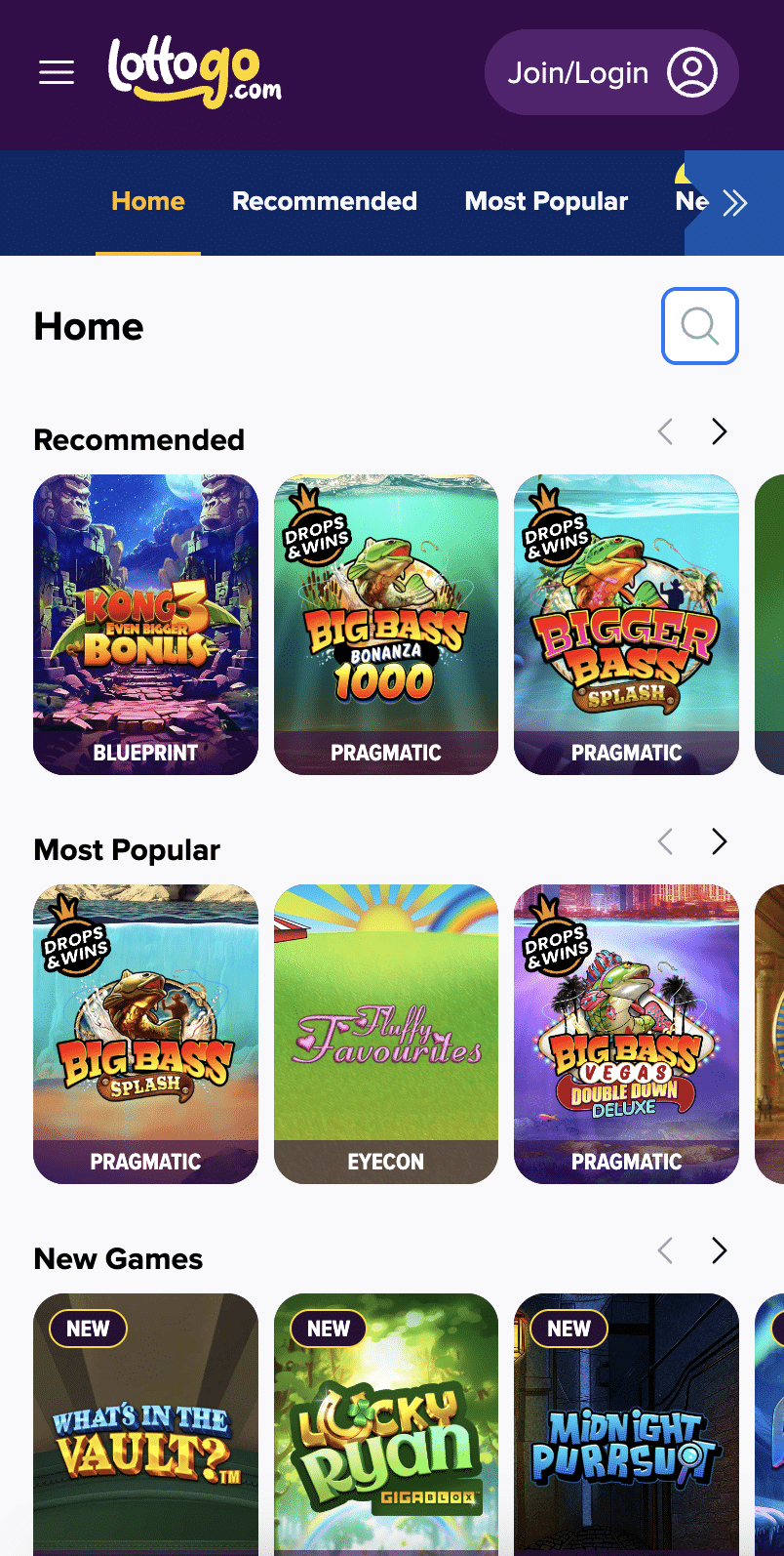 Lottogo casino offerings