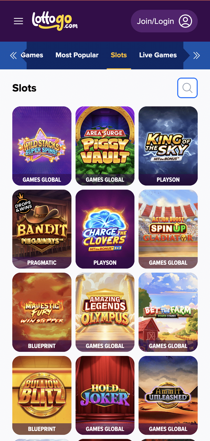 lottogo casino games review