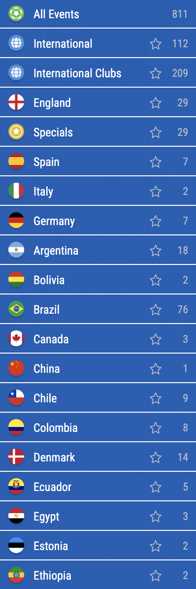 Football betting options at MrPlay