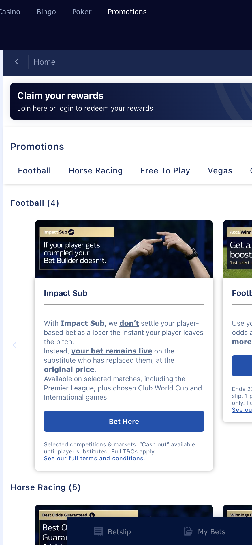 William hill existing customer promotions