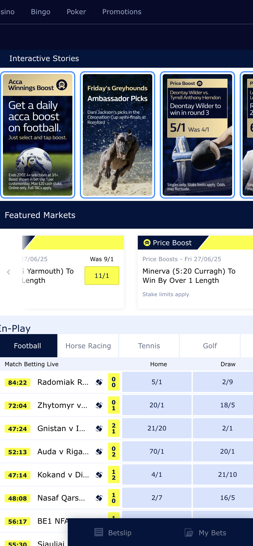 William hill sports markets: where to use your free bets