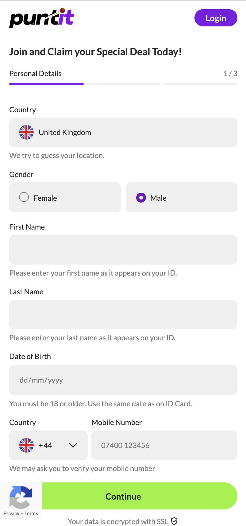 How to activate the Puntit sign up offer