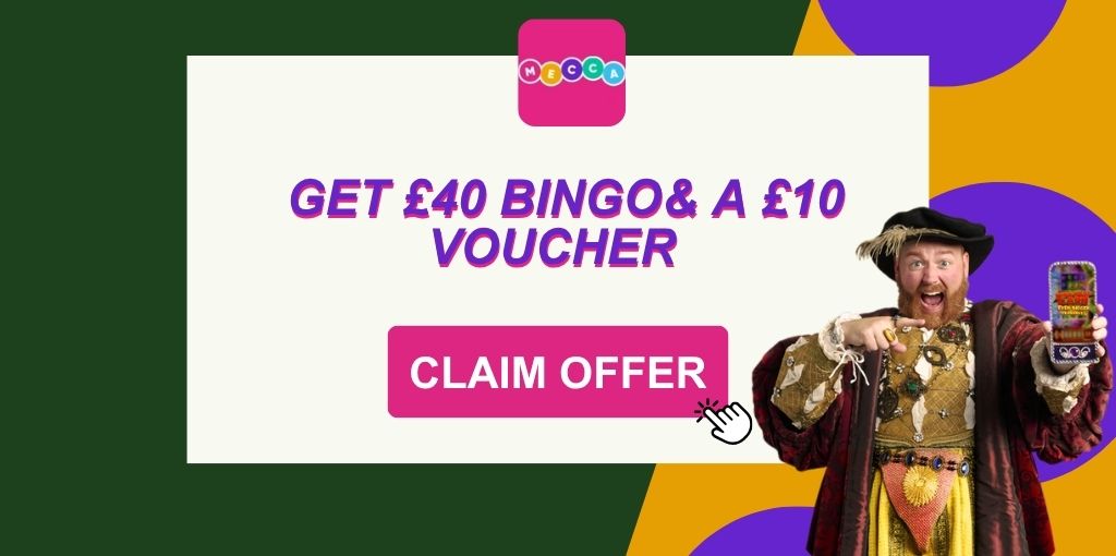 Mecca Bingo welcome offer: Get a £20 bingo bonus + 10 Mecca Club voucher