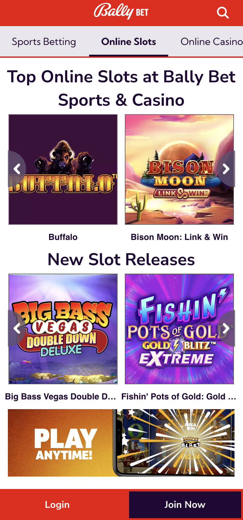 Bally bet online casino & slots