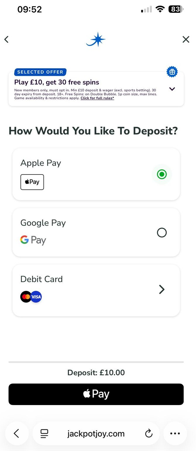 jackpotjoy-deposit-methods