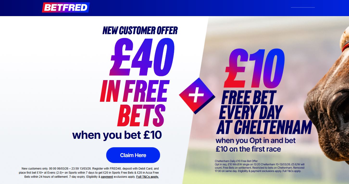 Betfred Cheltenham promo code: Get £40 and daily free bets throughout the Festival