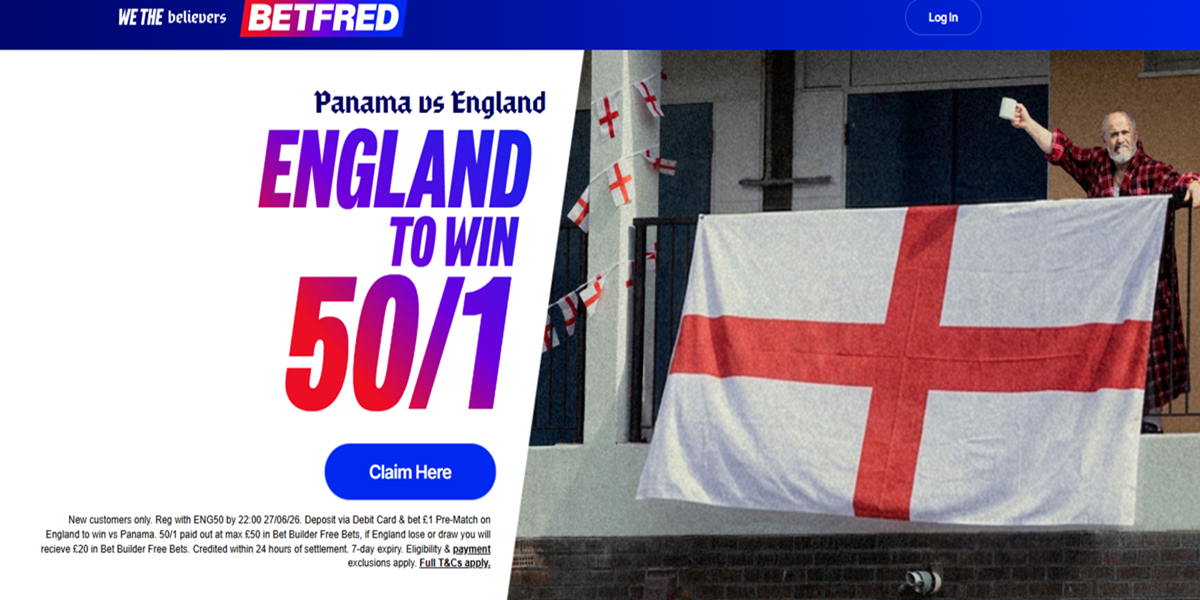 Panama vs England betting offers: Up to £290 in free bets