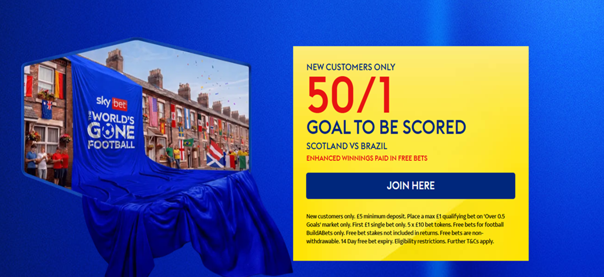 Scotland vs Brazil free bet offers: Get £100+ with Sky Bet and Paddy Power