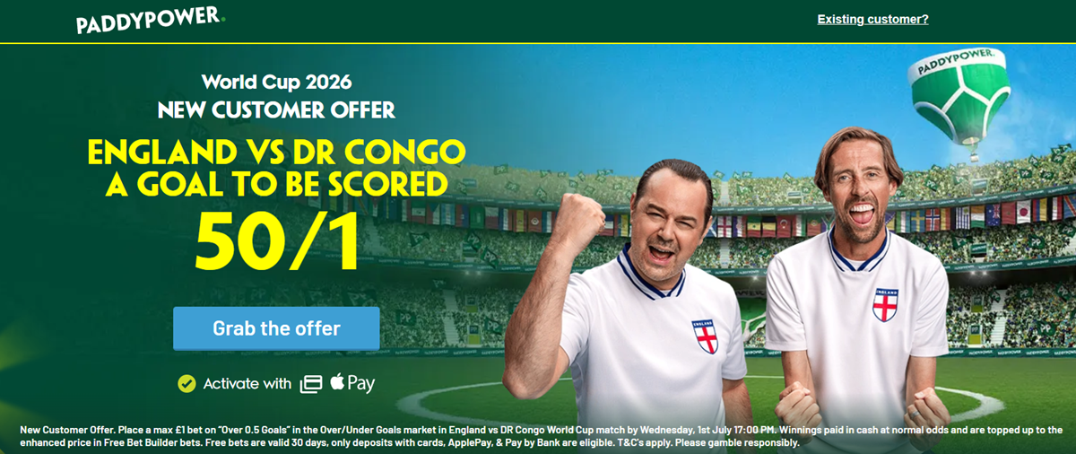 Best England vs DR Congo offers: Claim £130 in free bets